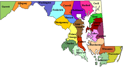 Maryland map