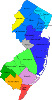 New Jersey map