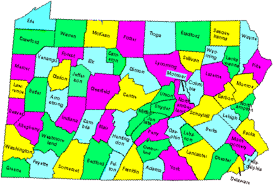 Pennsylvania map